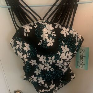 Womens Swim Top Tummy Control Size 10 made by Penbooke